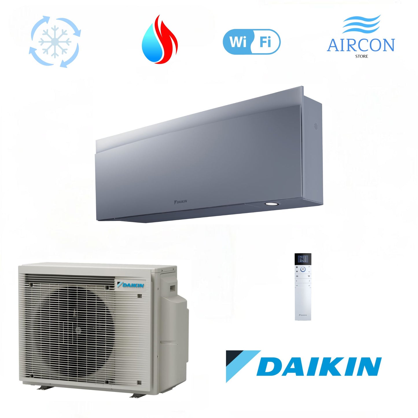 Daikin Emura FTXJ 25AW / RXJ 25A Wandgerät Klimaanlage R-32