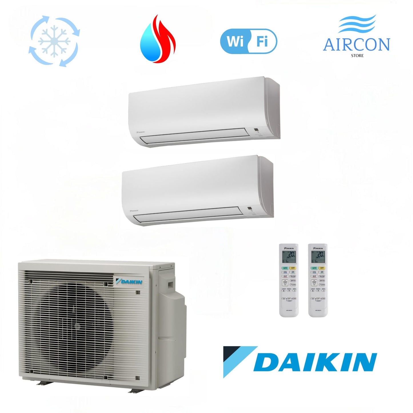 Daikin Comfora 2x FTXP 20N-9 und 2MXM40A-9 Multi-Split Klimaanlage