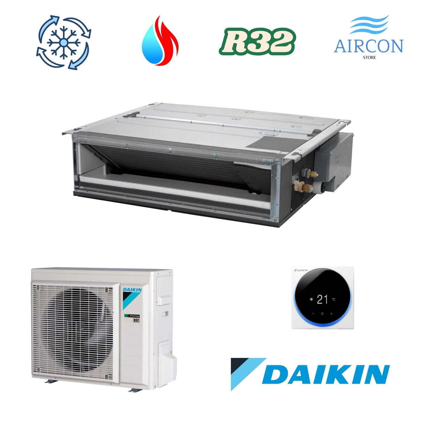 Daikin FDXM 35F9 / RXM 35R9 Kanalgerät Klimaanlage R-32