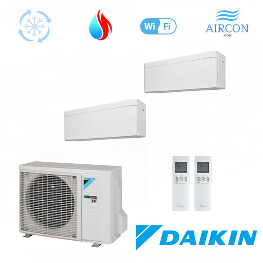 Daikin Stylish 1x FTXA 20 / 1x FTXA 25 und 2MXM40A Multi-Split Klimaanlage