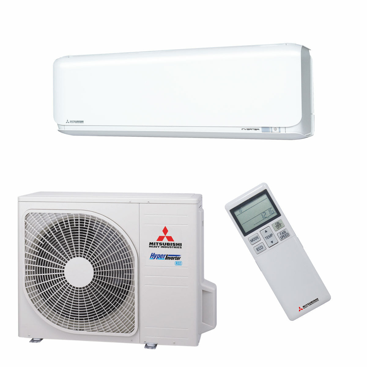 Mitsubishi Heavy Set SRK35ZSX-WF + SRC35ZSX-W Wandgerät 3,5 kW WiFi R32 Klimaanlage