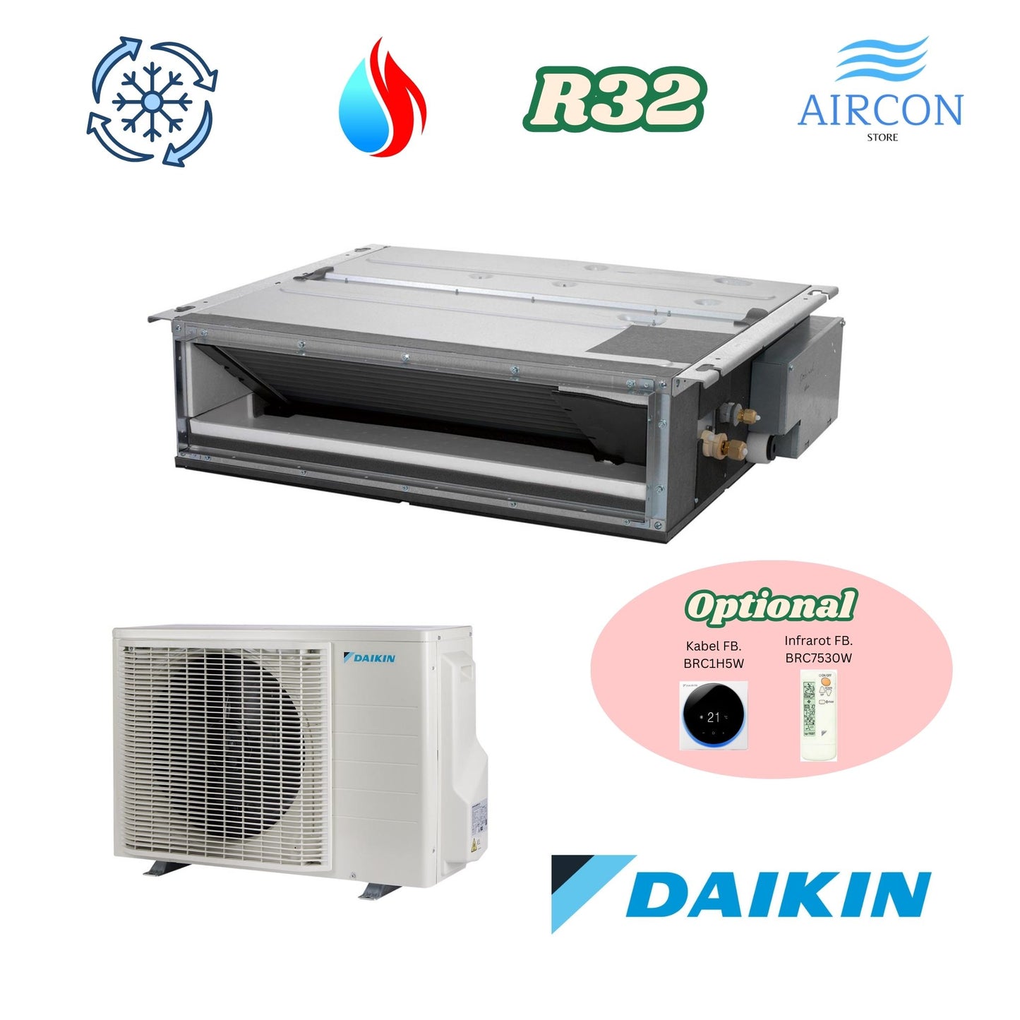 Daikin FDXM 60F9 / RXM 60A Kanalgerät Klimaanlage R-32