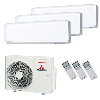 Mitsubishi Heavy Set 3 x SRK25ZS-WF Wandgeräte + SCM50ZS-W Außengerät Klimaanlage 2,5kW WiFi R32