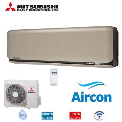 Mitsubishi Heavy Set SRK20ZS-WF + SRC20ZS-W Wandgerät 2,0 kW WiFi R32 Klimaanlage