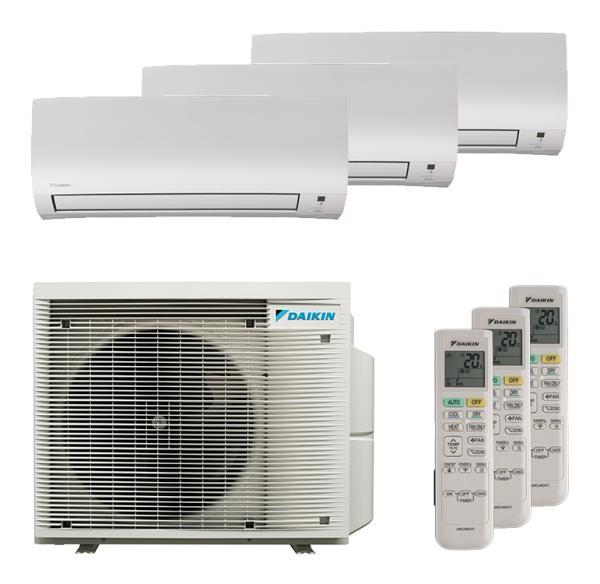 Daikin Comfora 1x FTXP 25N9 / 2x FTXP 35N9 und 3MXM68A9 Multi-Split Klimaanlage