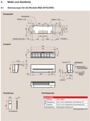 Mitsubishi Electric MSZ-AP20VGK + MUZ-AP20VG mit Wifi Funktion Advanced Edition Klimaanlage